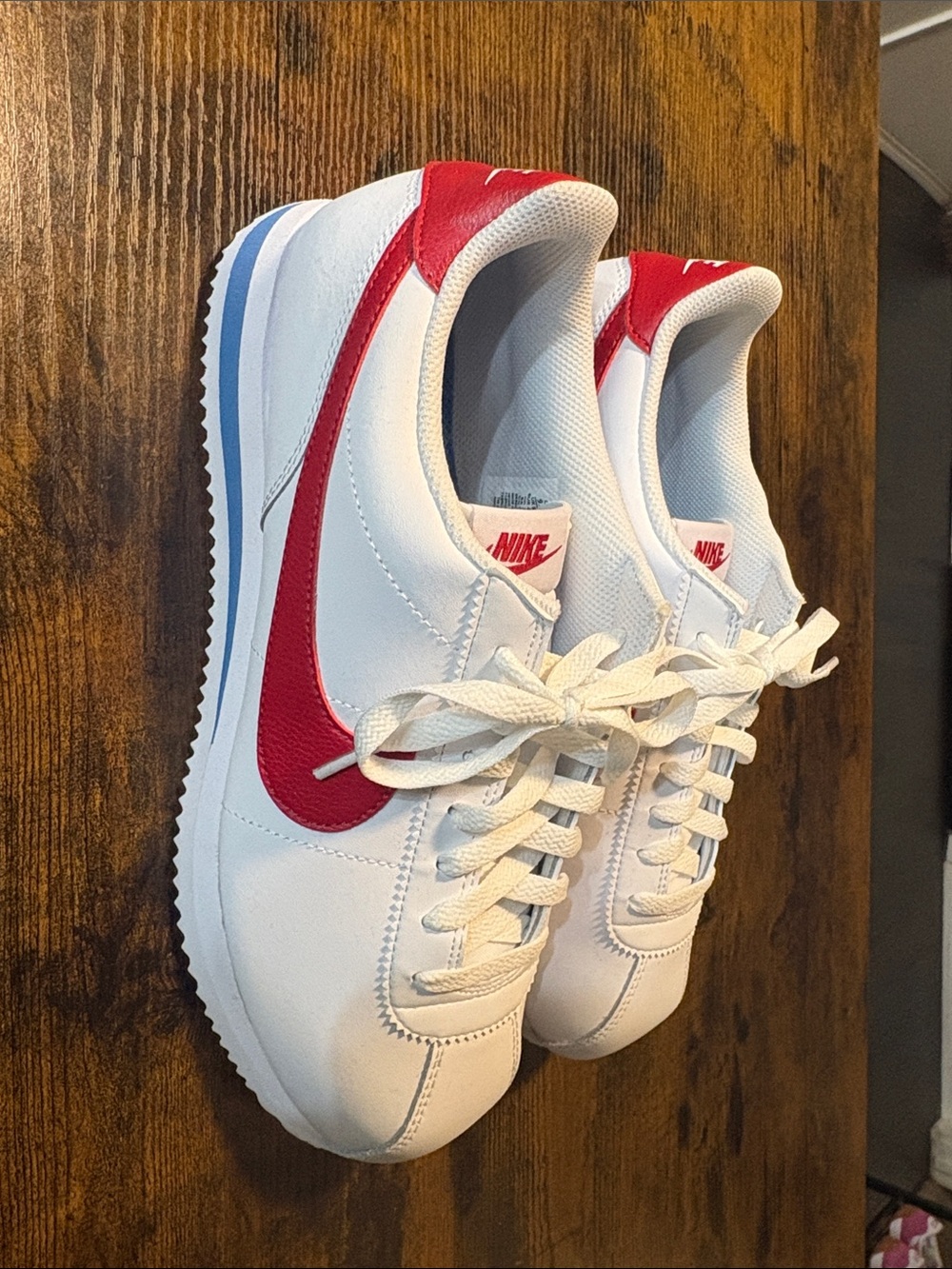 Nike Men's Classic Cortez Leather 'Forrest Gump' White/Varsity Red/Varsity Blue